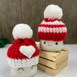 Marshmallow Mug Hats. Set of Two